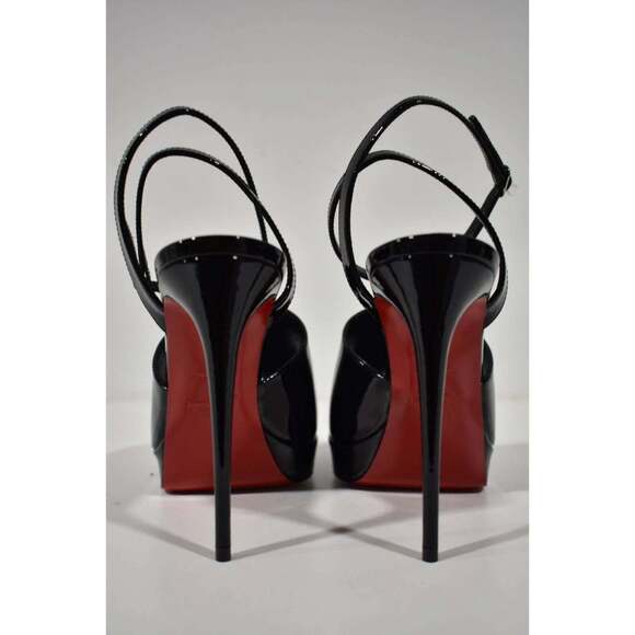 Christian Louboutin Miradona 120 Black Patent Ankle Strap Sandal Heel Pump 35 - Picture 11 of 12
